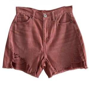 NWT American Eagle Distressed Rose Jean Shorts